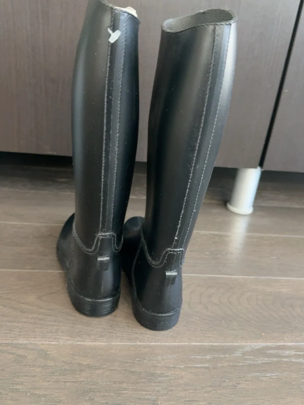 Girls Black Tall Equestrian Riding Boots Rubber EU 32 / Size 13